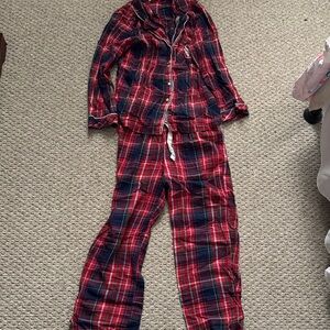 Victoria's Secret Red and Blue Plaid Kids Pajama Set